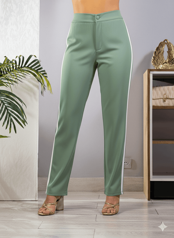 Pantalon Suelto Con Sesgos En Costados Ref-181106