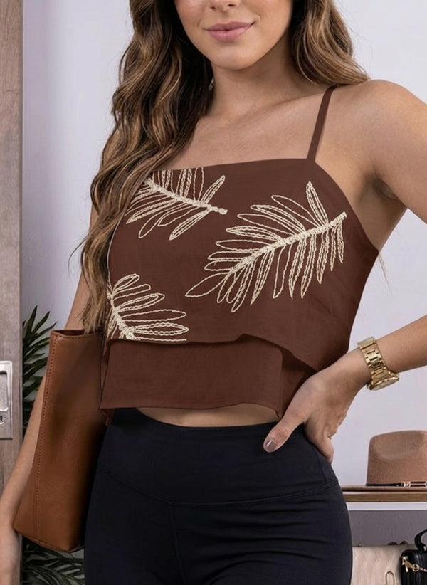 Blusa capas bordada ref-2111153