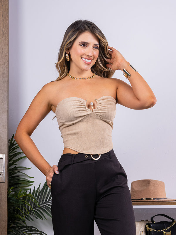 blusa corta estraple ref-1110037
