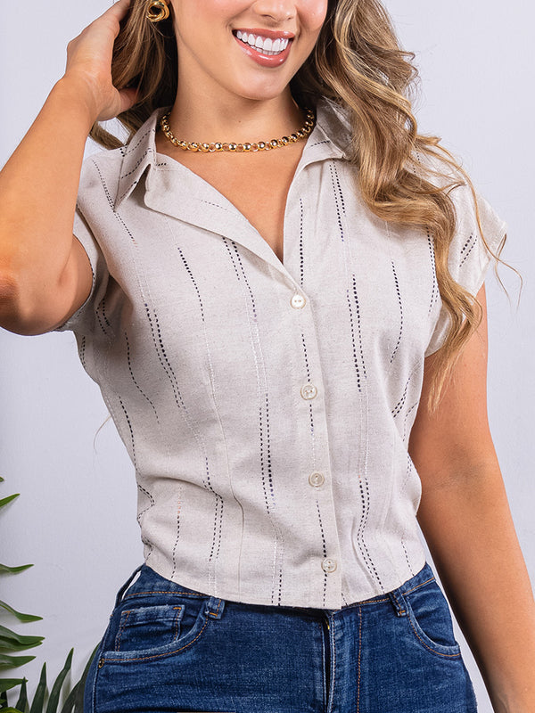 blusa larga manga corta ref-1110065