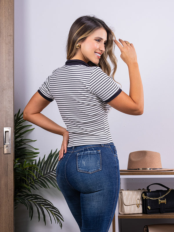 blusa larga manga corta ref-1110067