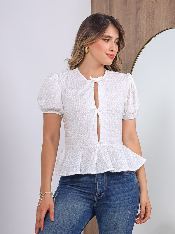blusa larga manga corta ref-1110117