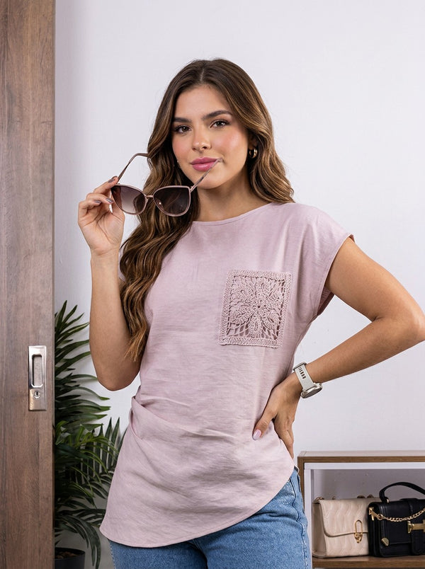 Blusa  asimetrica manga corta ref-1111174