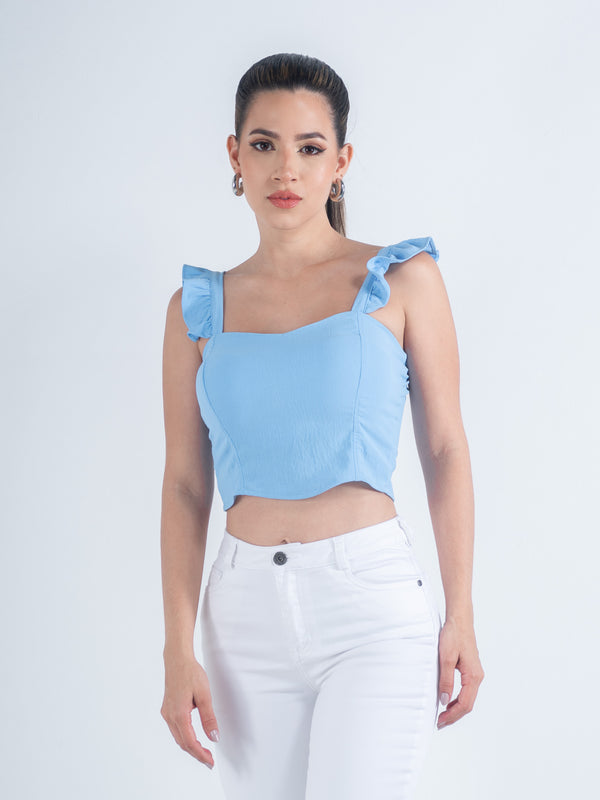 Blusa corta con bolero en tiras Ref. 12992