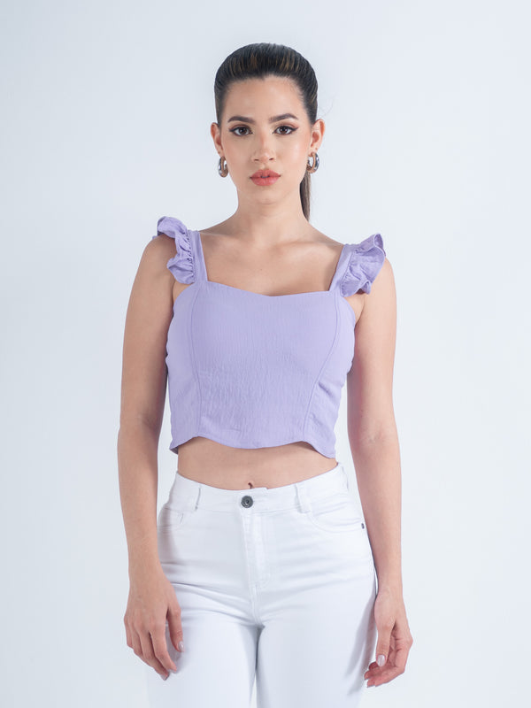 Blusa corta con bolero en tiras Ref. 12992