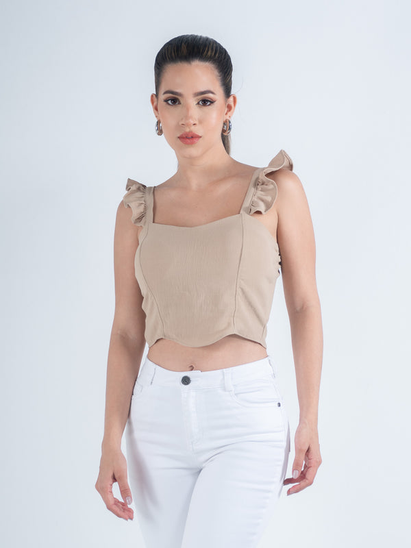 Blusa corta con bolero en tiras Ref. 12992