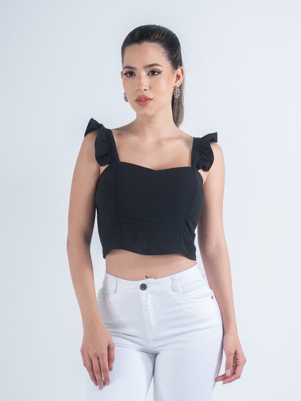 Blusa corta con bolero en tiras Ref. 12992