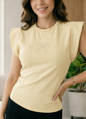 Blusa basica con aplique ref-2111066