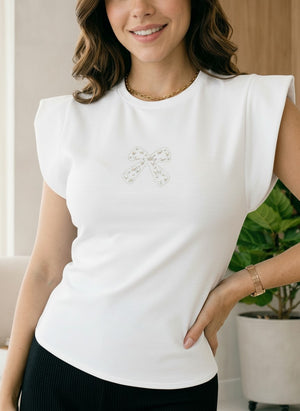 Blusa basica con aplique ref-2111066