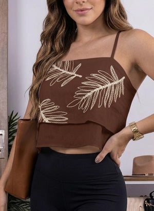 Blusa capas bordada ref-2111153