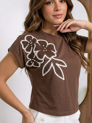 Blusa manga bordada ref-2111295