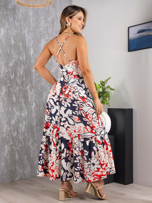 Vestido largo estampado ref. 221191