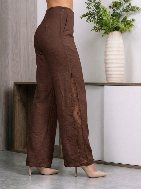 Pantalon suelto con encaje ref-2811298