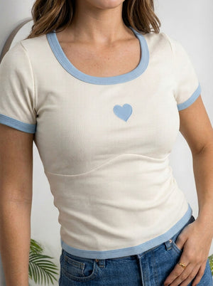 Blusa corta cuello redondo ref-3111392